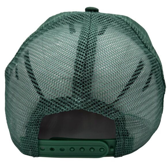 Jameson Logo Snapback Trucker Hat –Emerald Green Mesh Adjustable Cap Minimalist - Picture 7 of 12